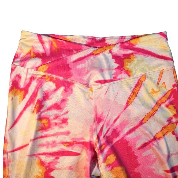 Cabana By Crown & Ivy Leggings With Swirl Colors Of Pink, Yellow, Orange & White - Picture 3 of 13